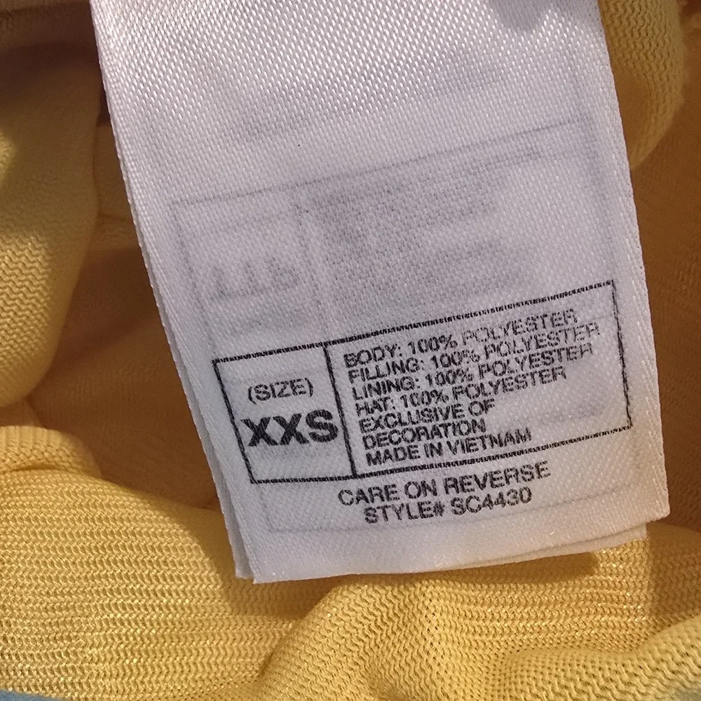 Xxs Vtg Disney Store Y2K Jojo The Clown halloween  Costume Yellow‎ No Hat